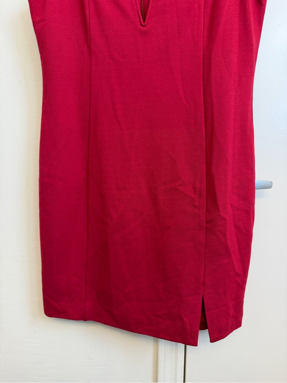 Lovers + Friends Draya Mini Dress Red V-Notch Bodycon Mini Dress Size Large - Picture 6 of 10